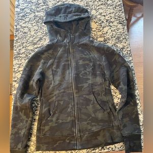 Lululemon Green Camo Scuba Hoodie